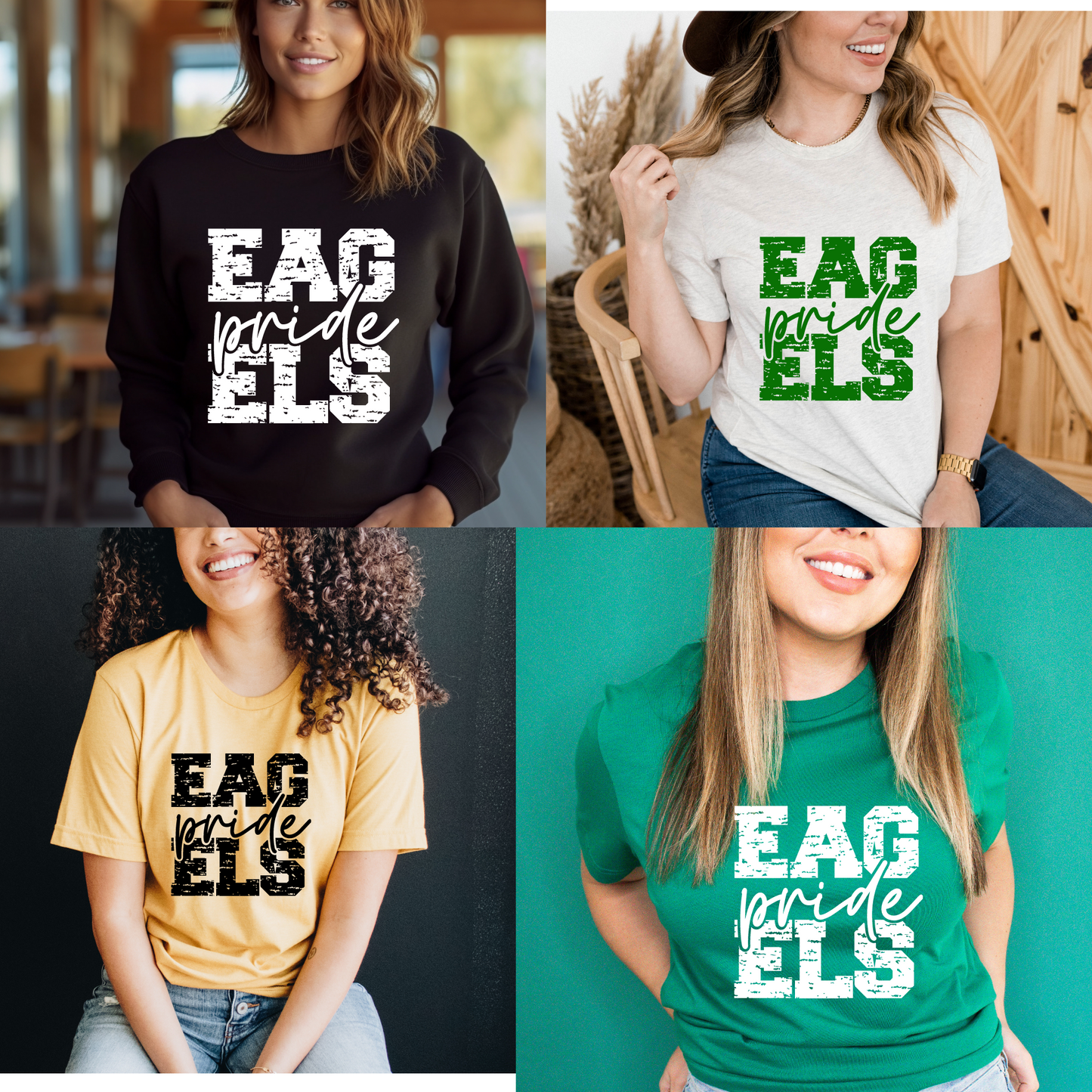 Stacked Eagles Pride Tee