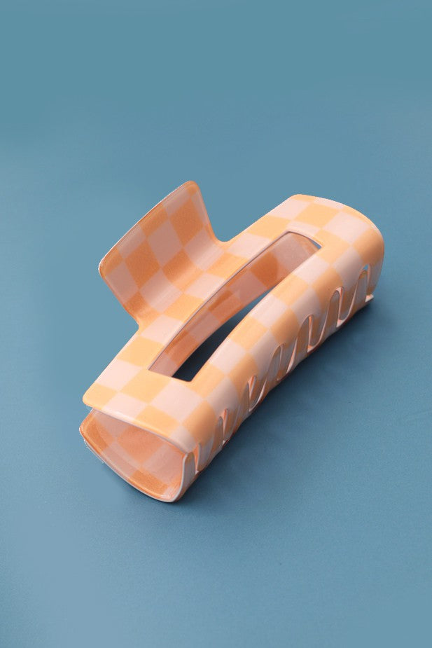 Checkered Hair Clip | 4 in