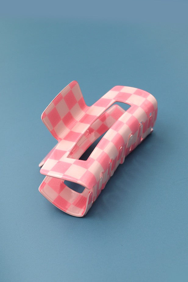 Checkered Hair Clip | 4 in