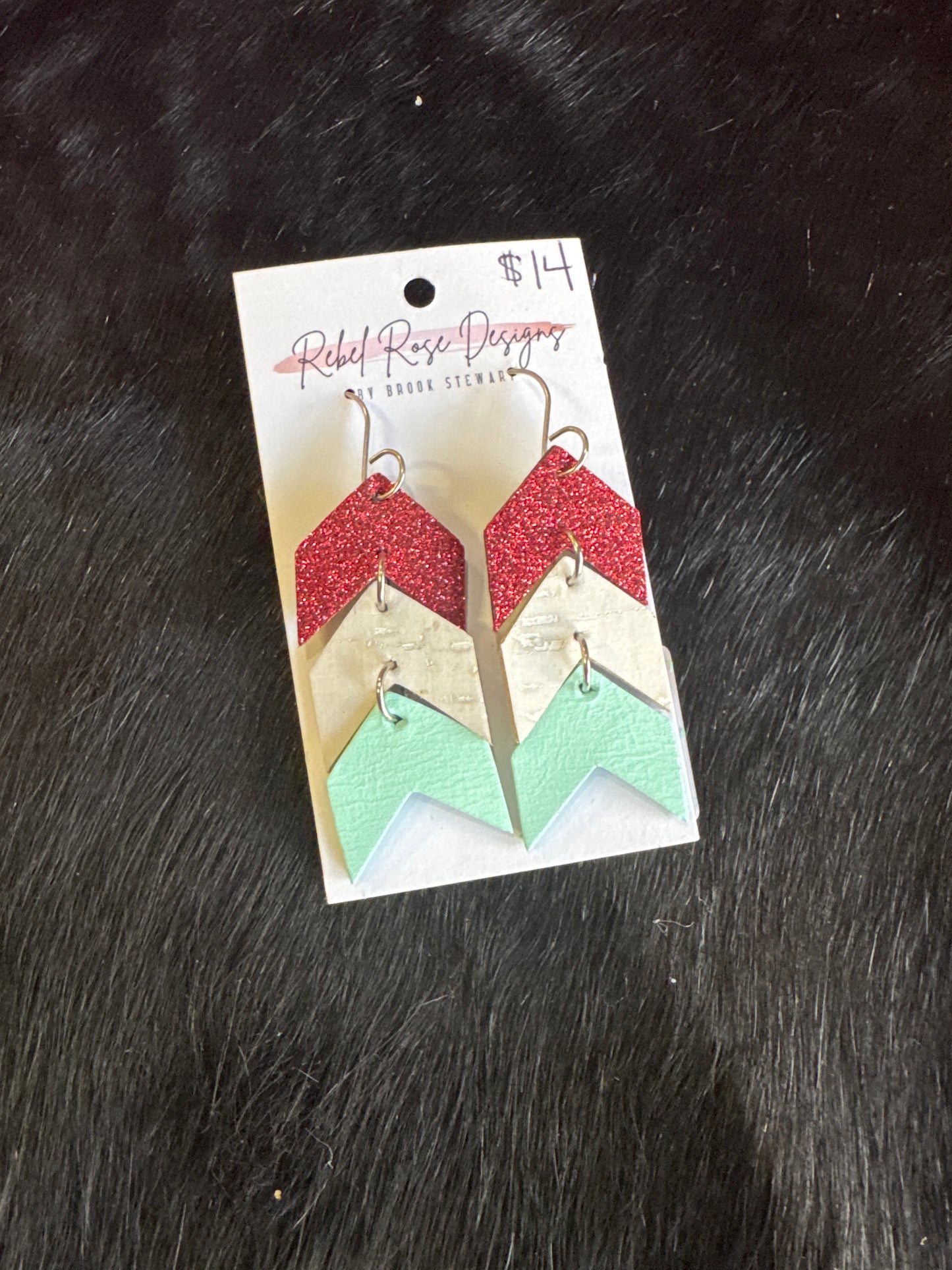 Chevron KC Current Earrings