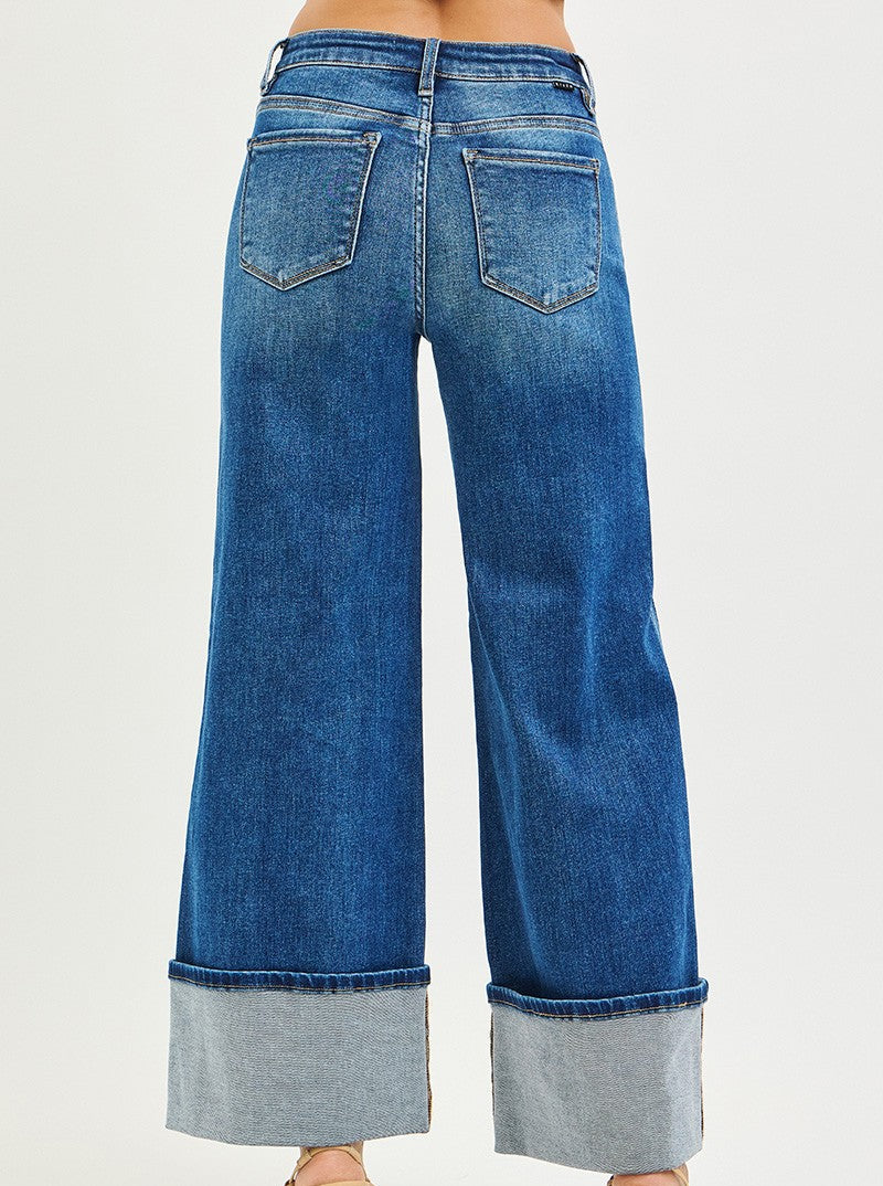 Risen High Rise Wide Leg Cuff