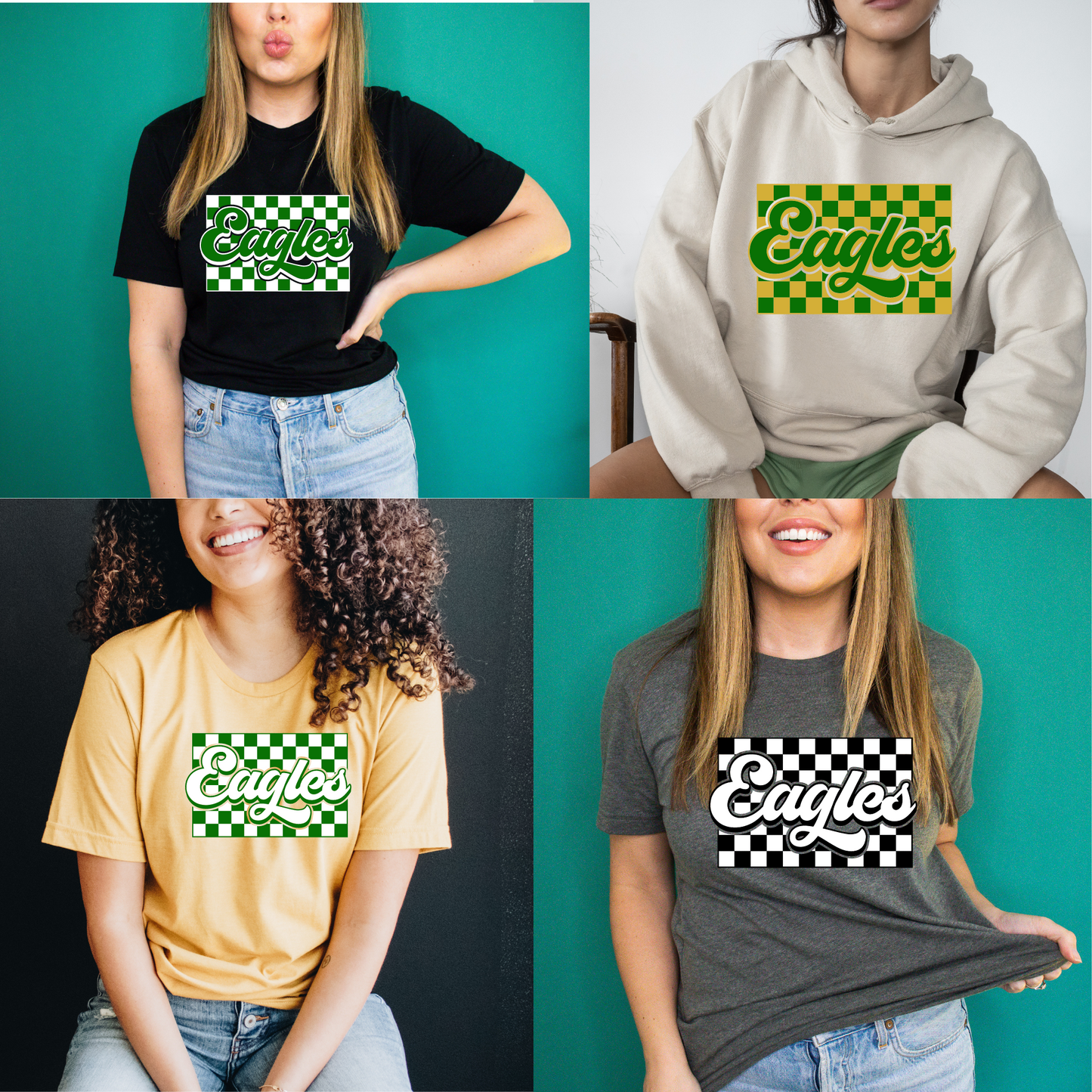 Checkered Eagles Tee
