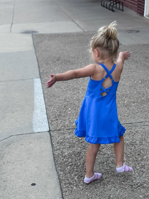 Royal Blue Yoga Dress