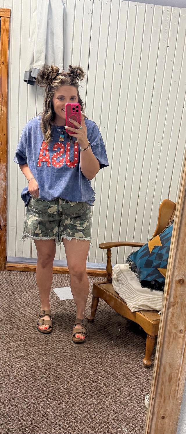 Camo Kreek Denim shorts