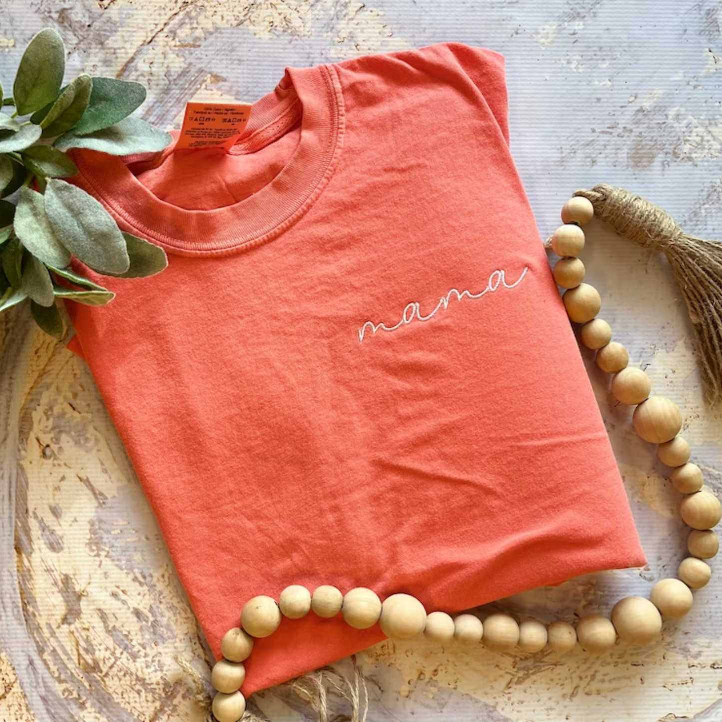 Pocket Script Custom Embroidered Tee Shirt