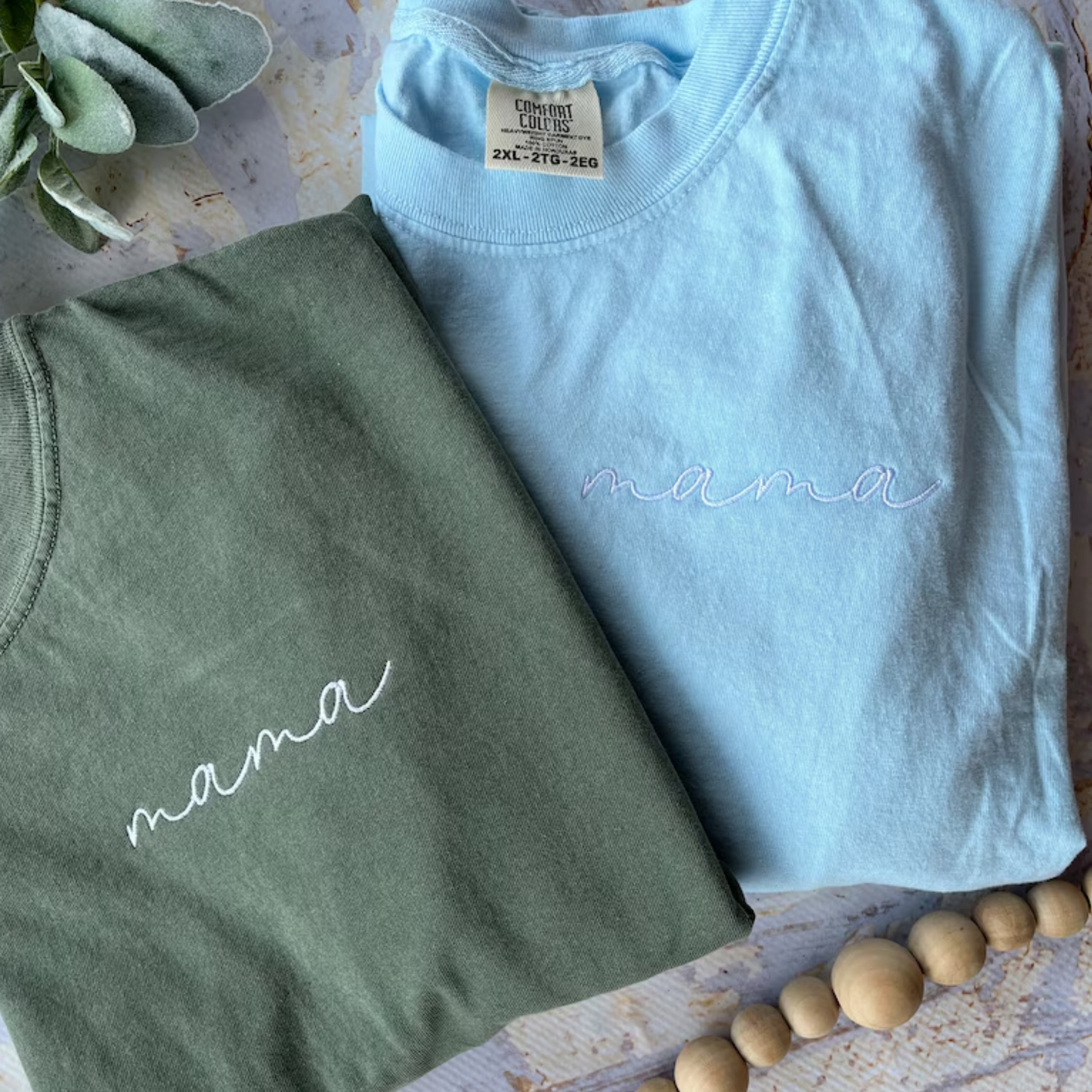 Pocket Script Custom Embroidered Tee Shirt