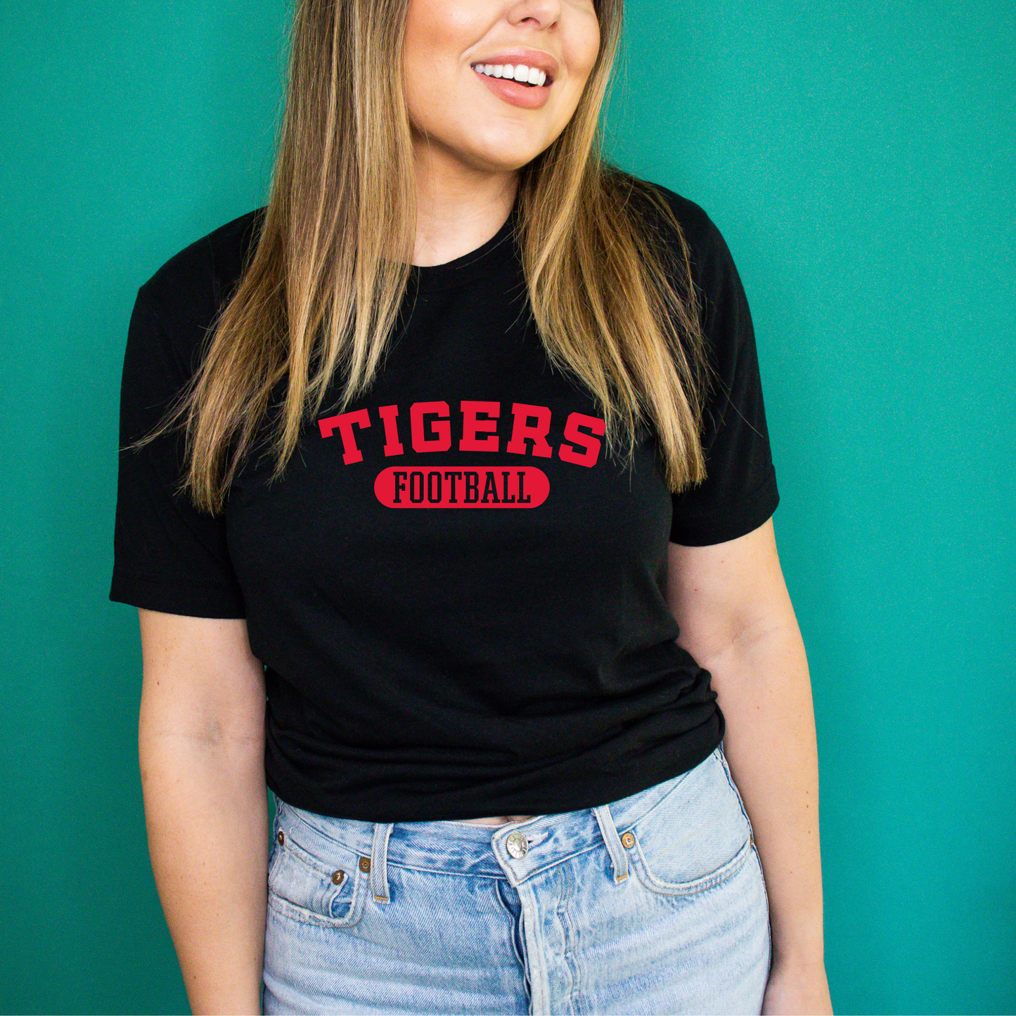 Old School Tigers Football Tee