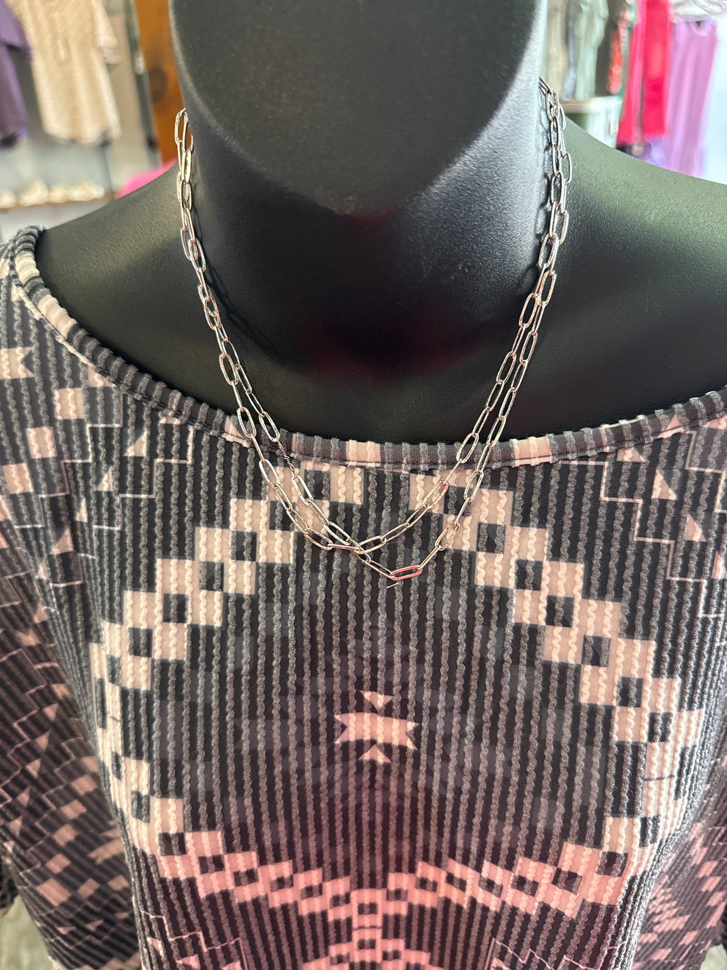 Double Western Paperclip Chain