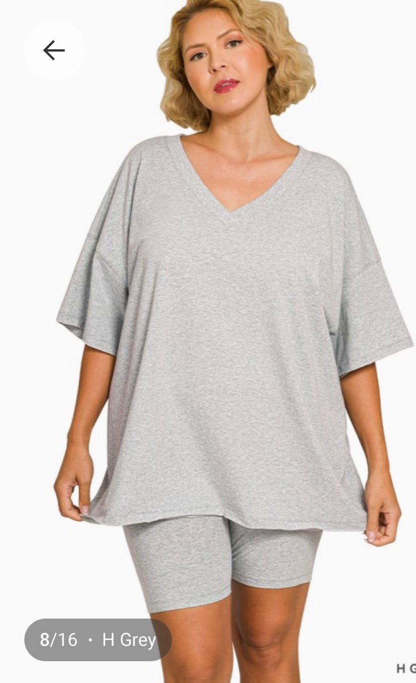 Heather Grey 2 pc Set | S-3x