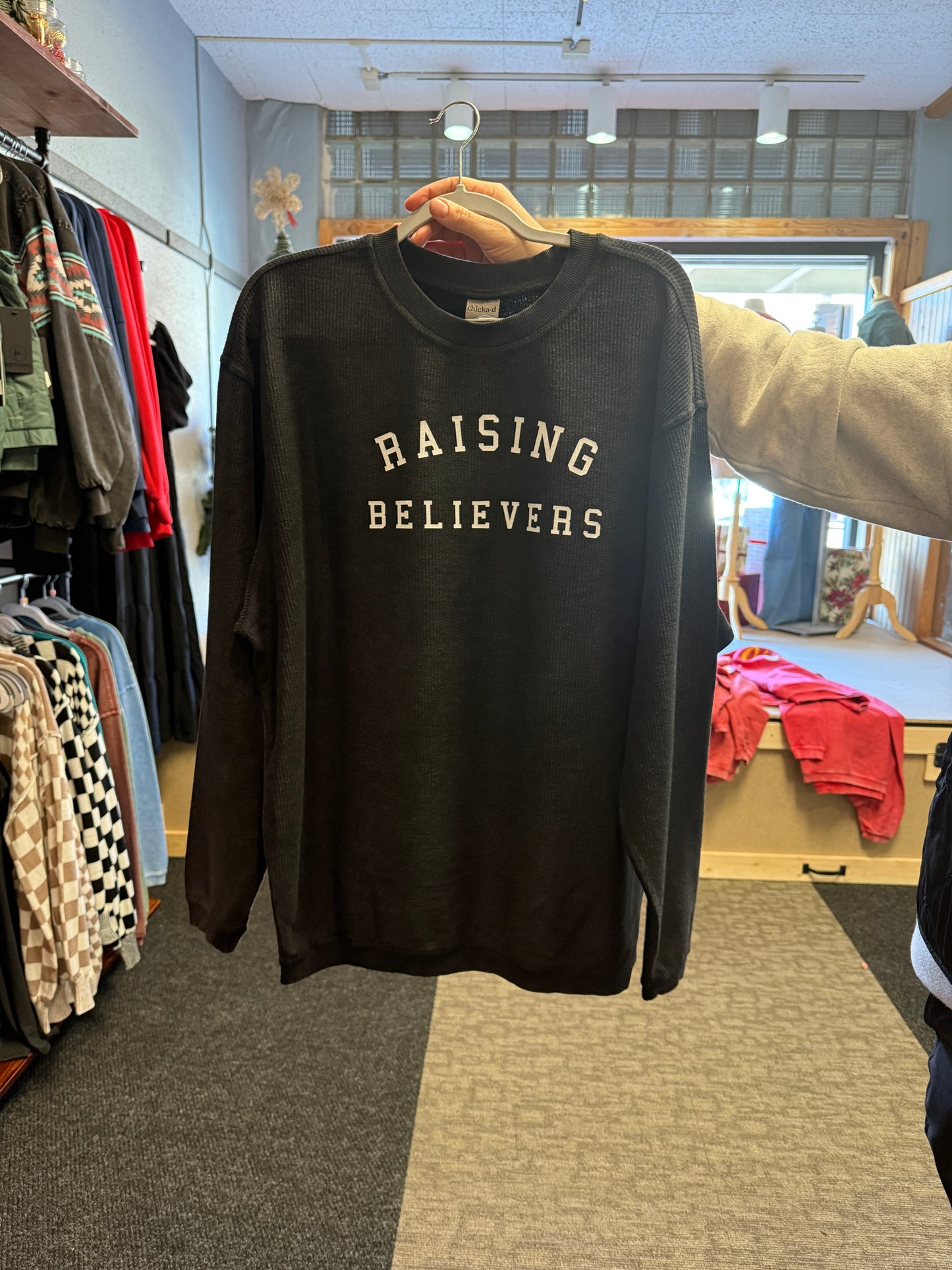 Raising Believers Ribbed Crewneck