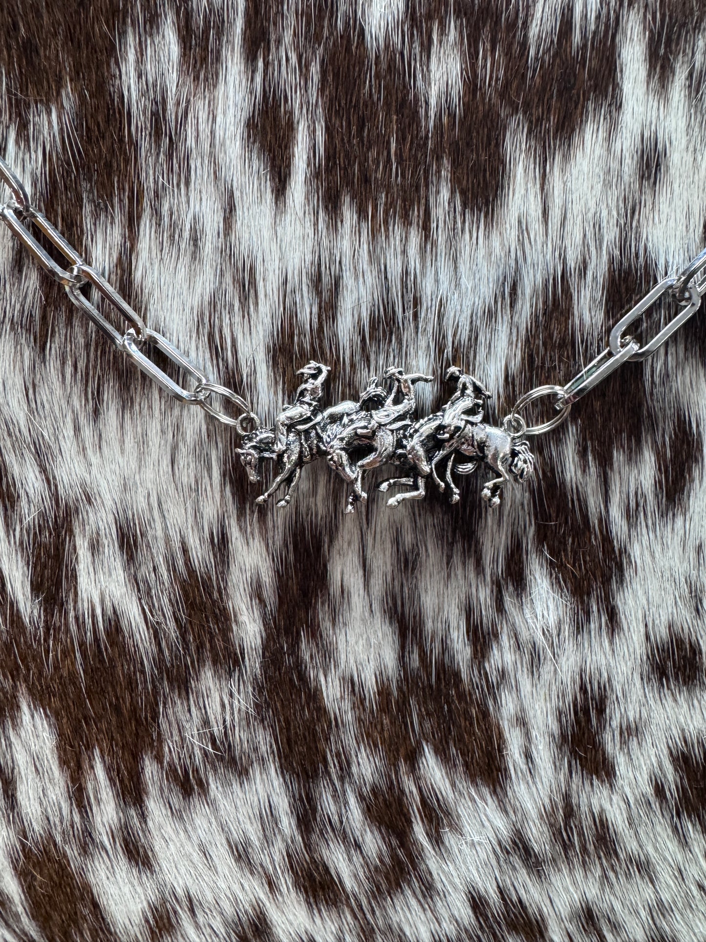 Rodeo Bronc & Bulls Paper Clip Chain | 2 Styles