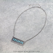 Western Bar Stone Necklace