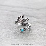 Western Cactus Cuff Ring