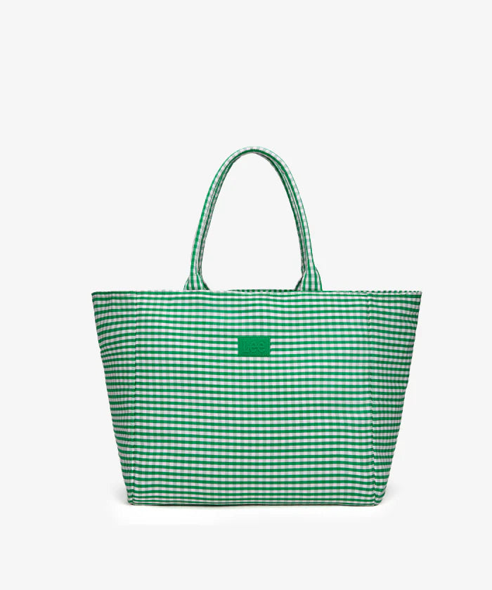 Lee Plaid Cotton Large Tote