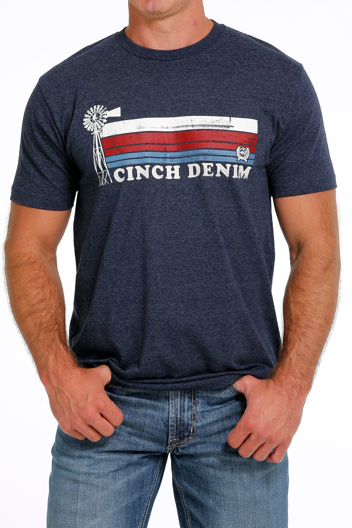 Cinch Mens Navy Tee