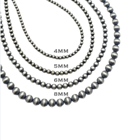 8mm Navajo Pearl Necklace (various lengths)