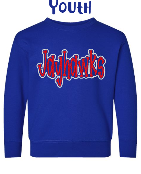 Puff Embroidery Jayhawks- Youth (2 Colors)