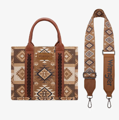 Wrangler Aztec Pattern Dual Sided Print Tote Bag