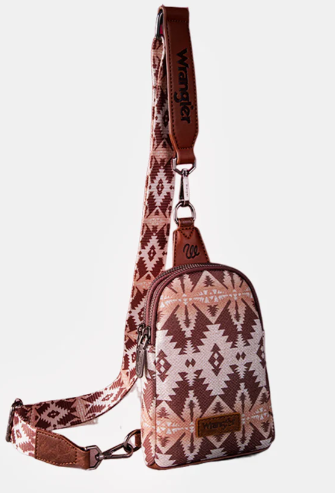Wrangler Southwestern All-over Aztec Print Sling Bag | more colors