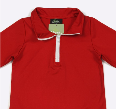 Red Quarter Zip