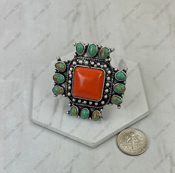 Stone Cross Ring (2 Colors)