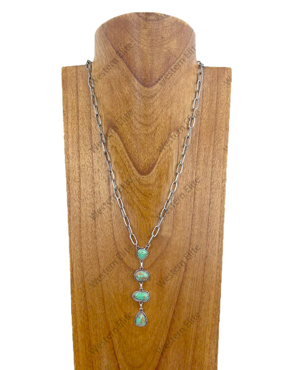 Turquoise Trail Teardrops Necklace