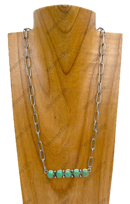 Turquoise Skies Bar Necklace