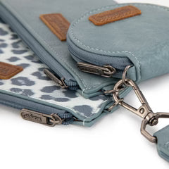 Wrangler Leopard Print 3 Piece Wristlet | 3 Colors