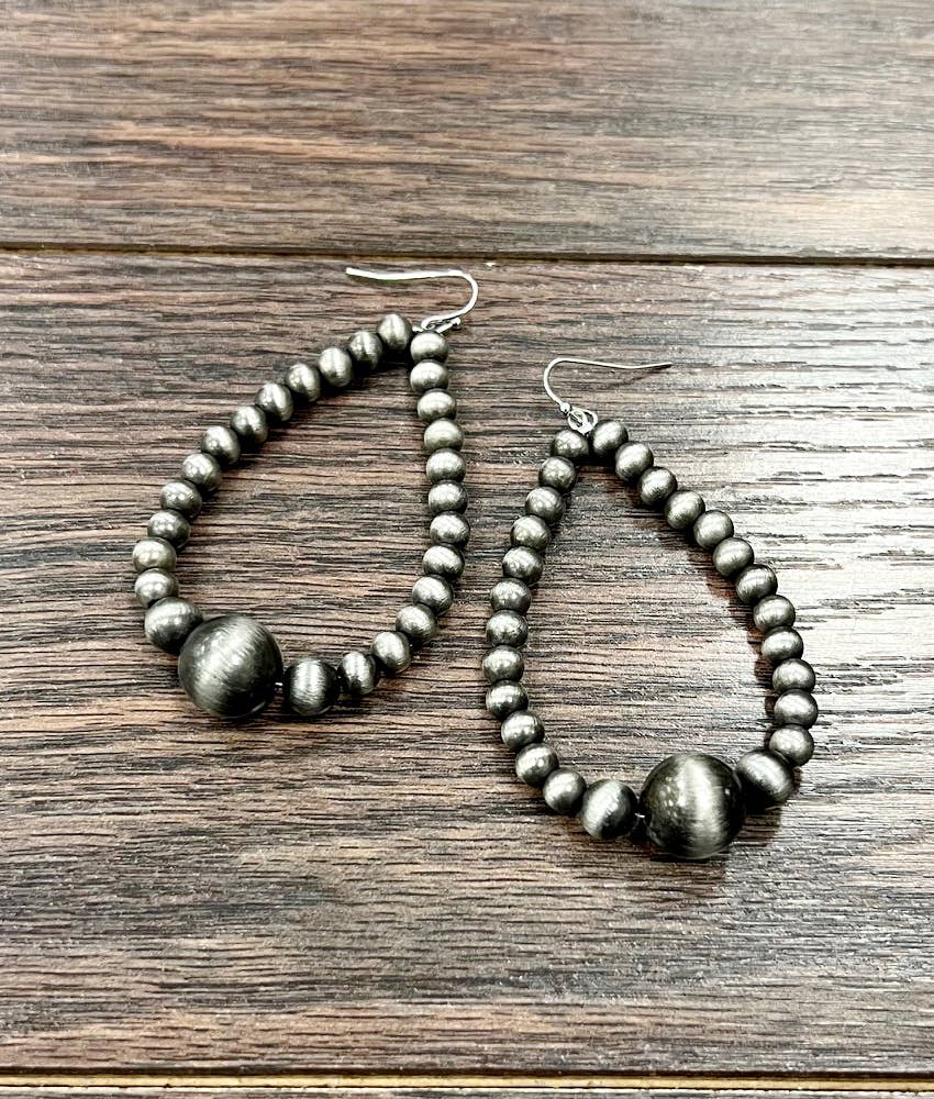 Drop Navajo Bead Earrings