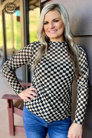 Checkered Mesh Top (3 Colors)