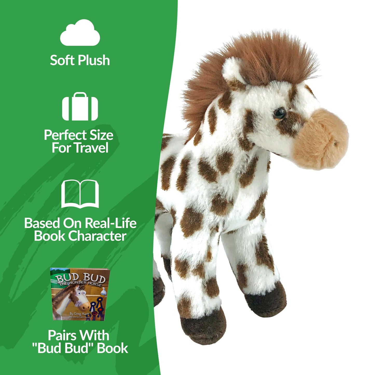 8" Plush Bud Bud the Appaloosa Horse