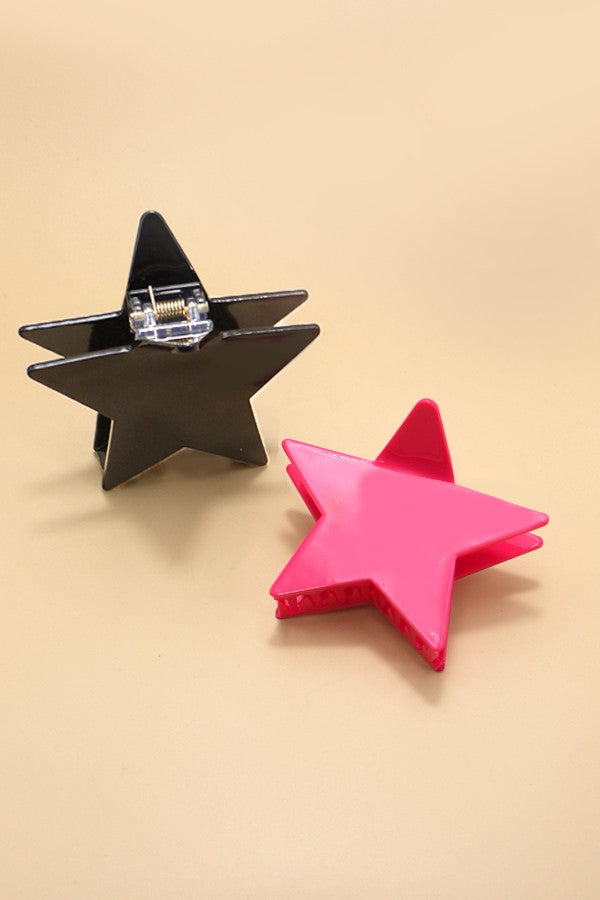 Black Star Claw Clip