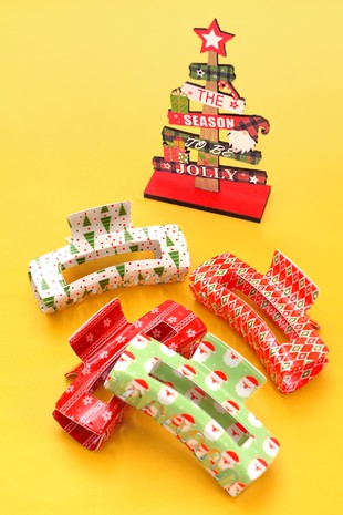 Christmas Merry Holiday Claw Clip