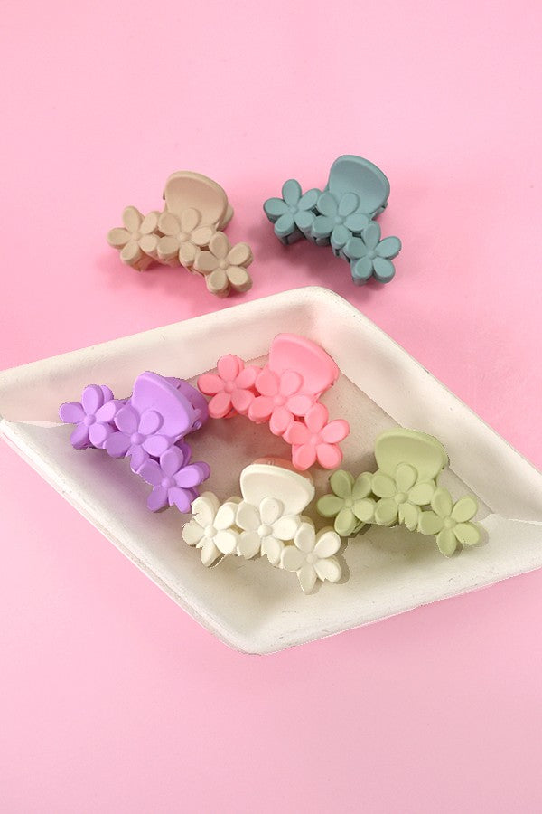 Mini Petal Hair Claw Clips Set Of 6