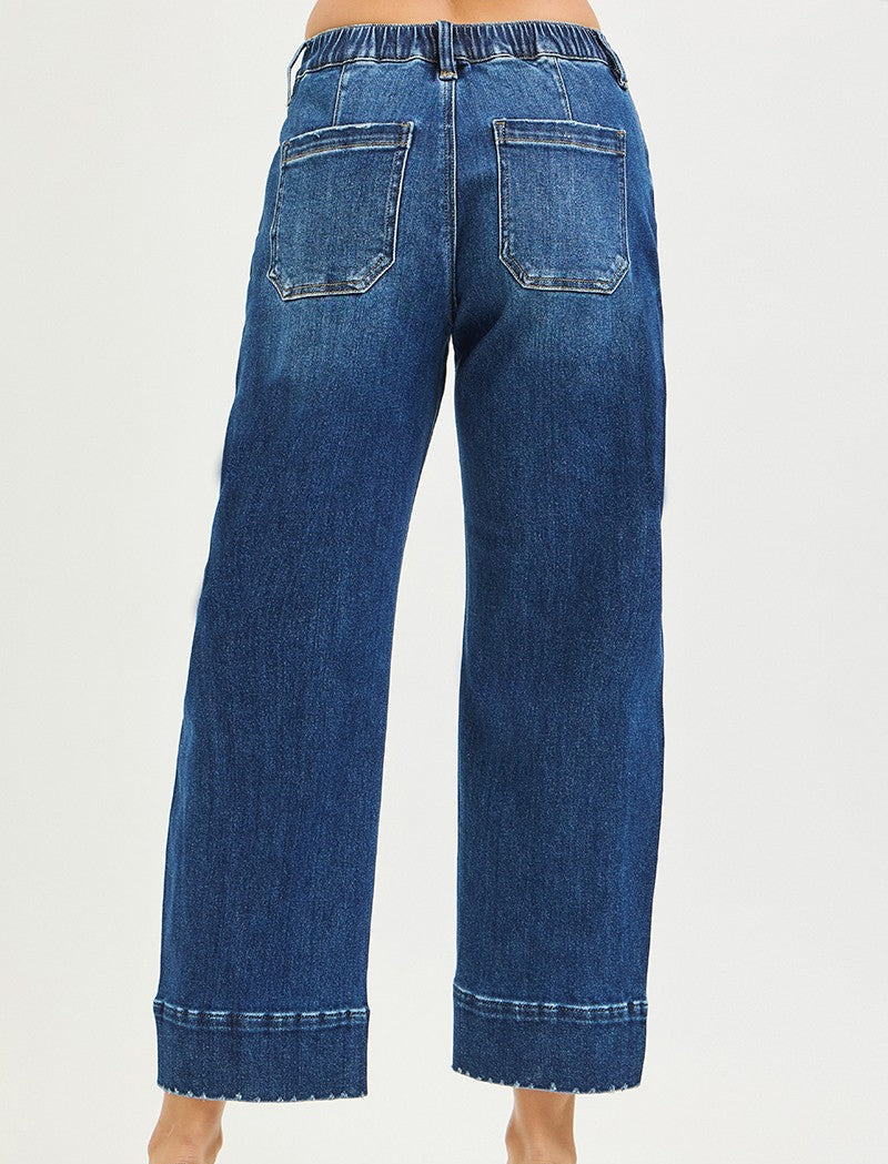 Risen Slouchy Cropped Barrel Jeans
