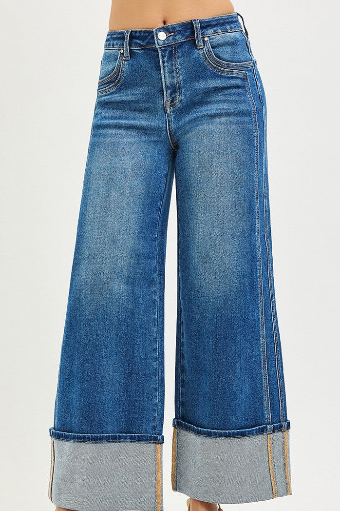 Risen High Rise Wide Leg Cuff