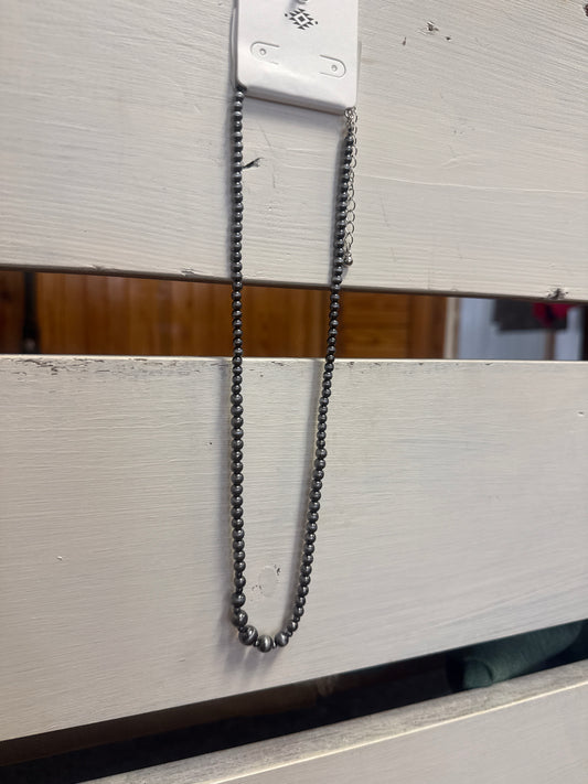 Silver Creek Necklace Gradual 8mm accent Navjo Style necklace