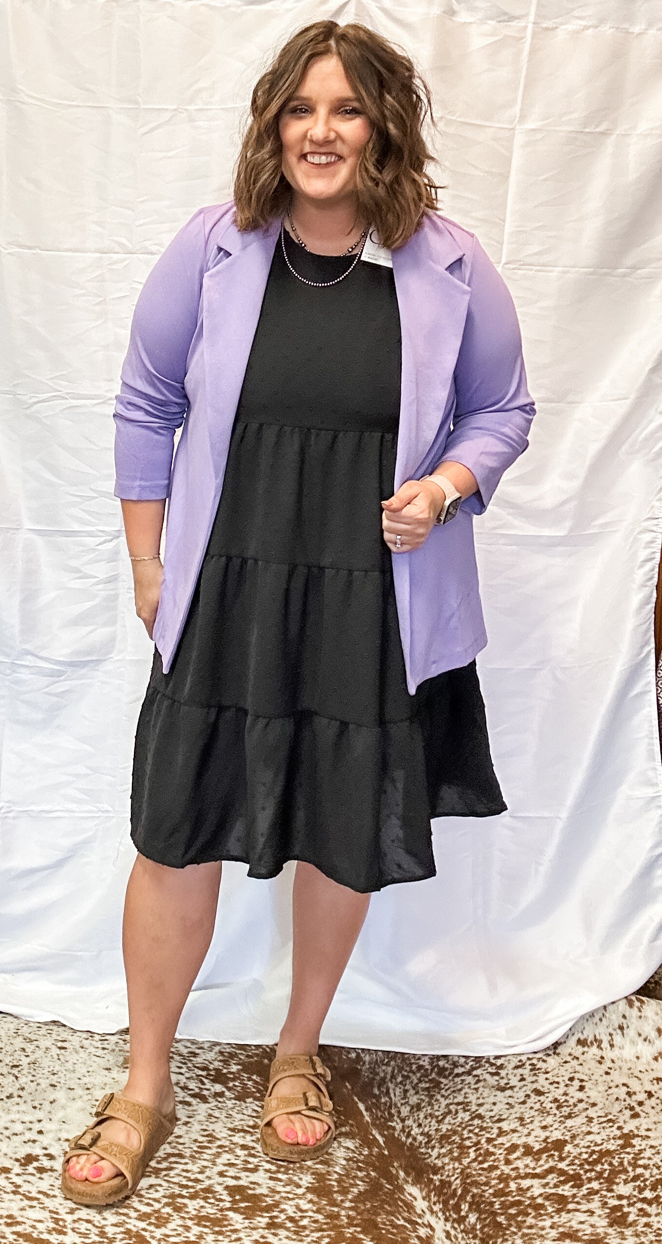 Tank Sleeve Black Swiss Dot Dress