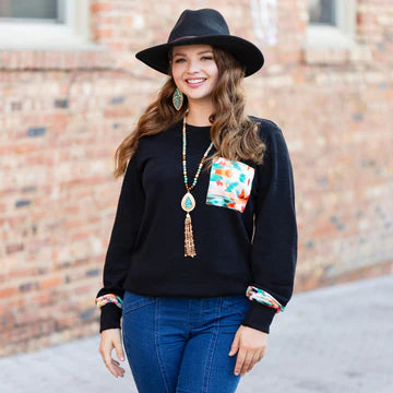 Aztec Accent Long Sleeve