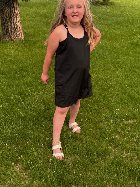 Kids Black Boxy Dress