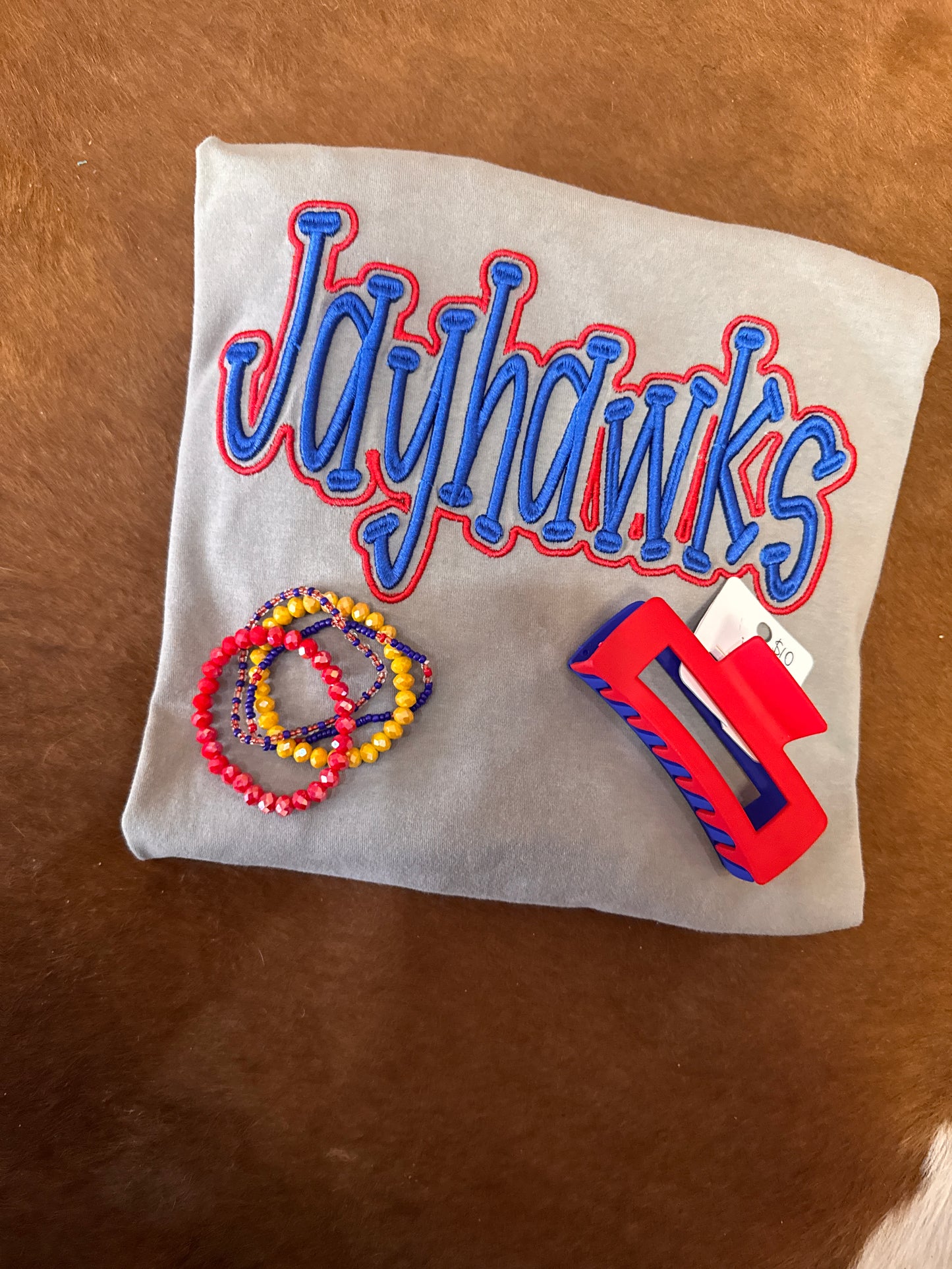 Puff Embroidery Jayhawks (2 Colors)