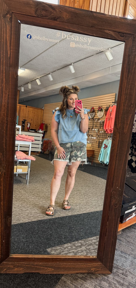 Camo Kreek Denim shorts