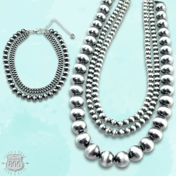 Western Burnished Bead Necklace