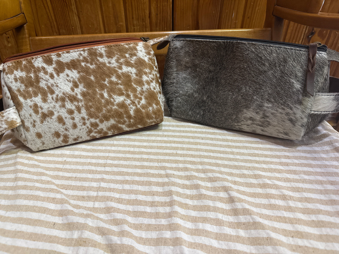 Cowhide Toiletry Bag |multiple colors