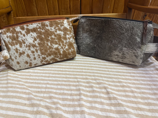 Cowhide Toiletry Bag |multiple colors
