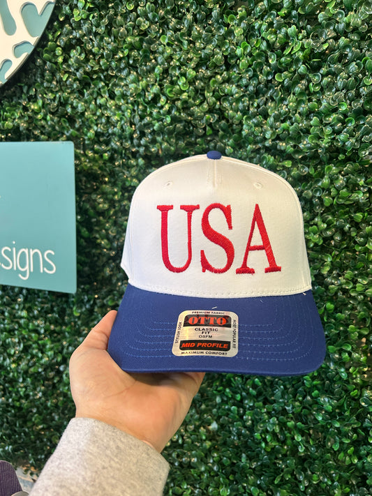 Embroidered USA Trucker