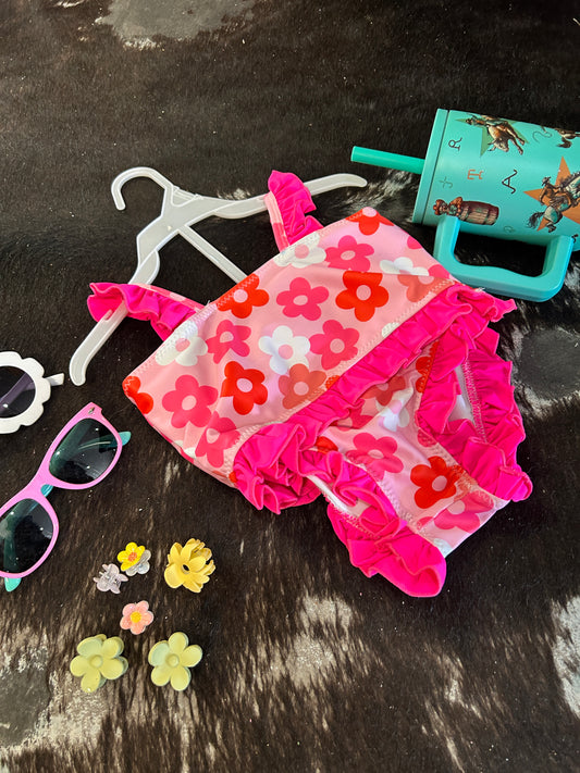 Girls 2 pc Neon Floral