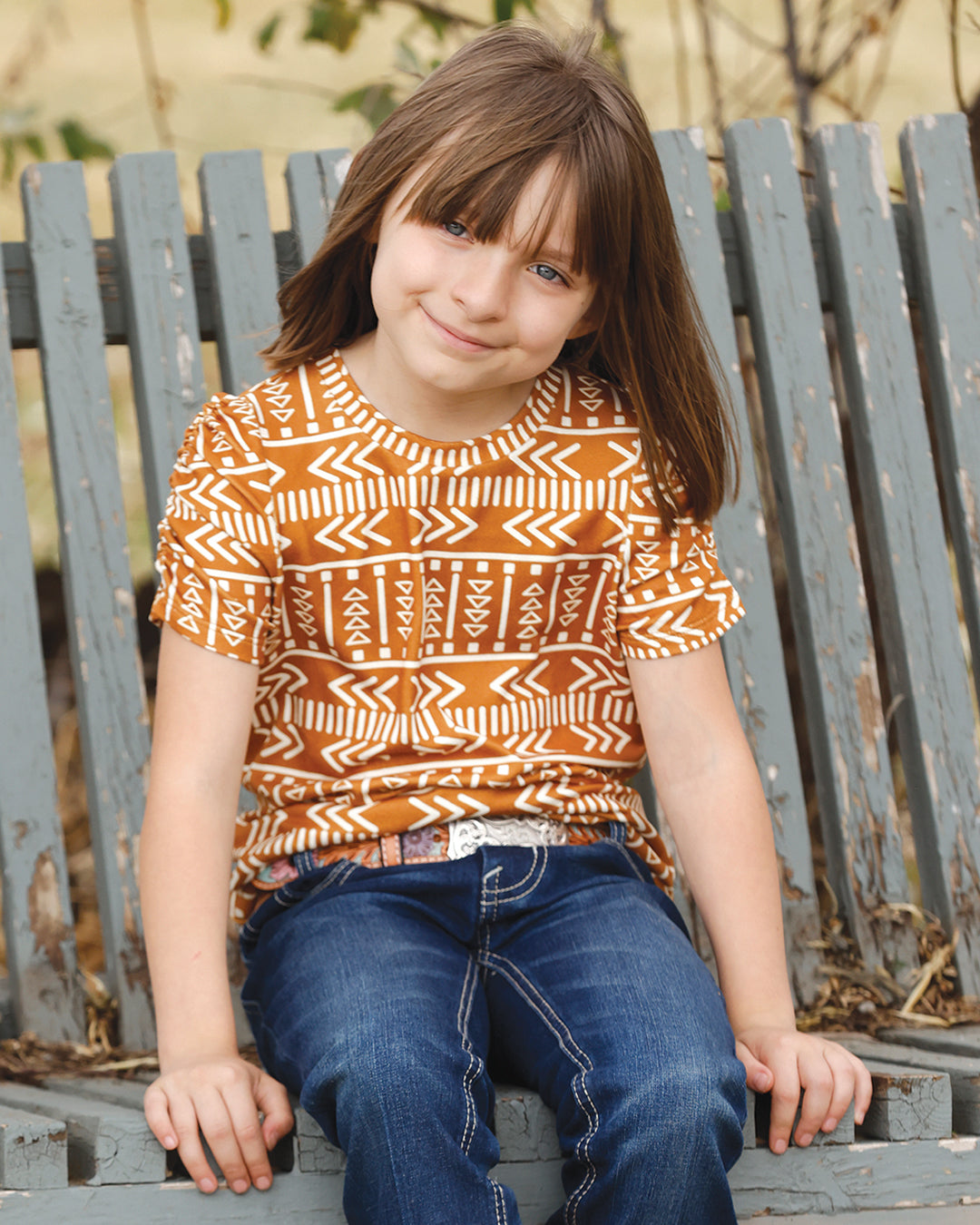Girls Cinch Gold Top