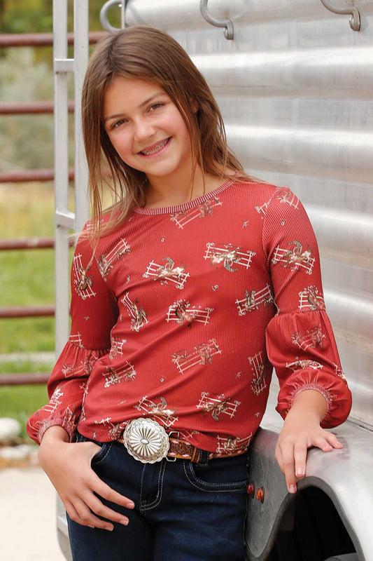 Cinch Girls Western Balloon Sleeve