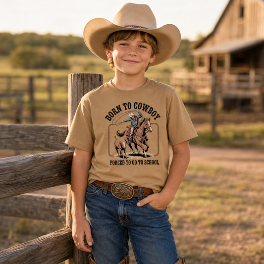 Born to Cowboy| 3t- Youth Large